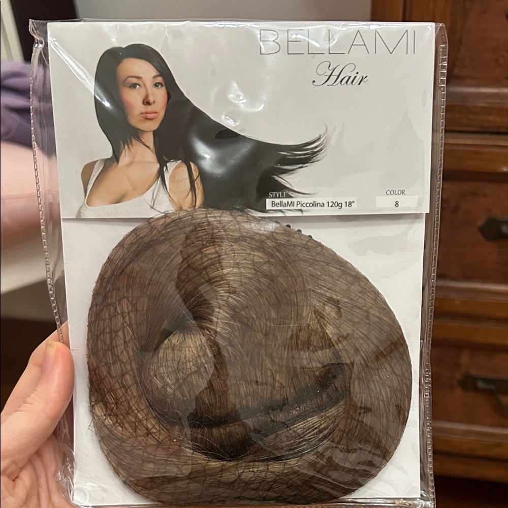 BELLAMI Piccolina 120g 18" Ash Brown Hair Extensions (color 8)